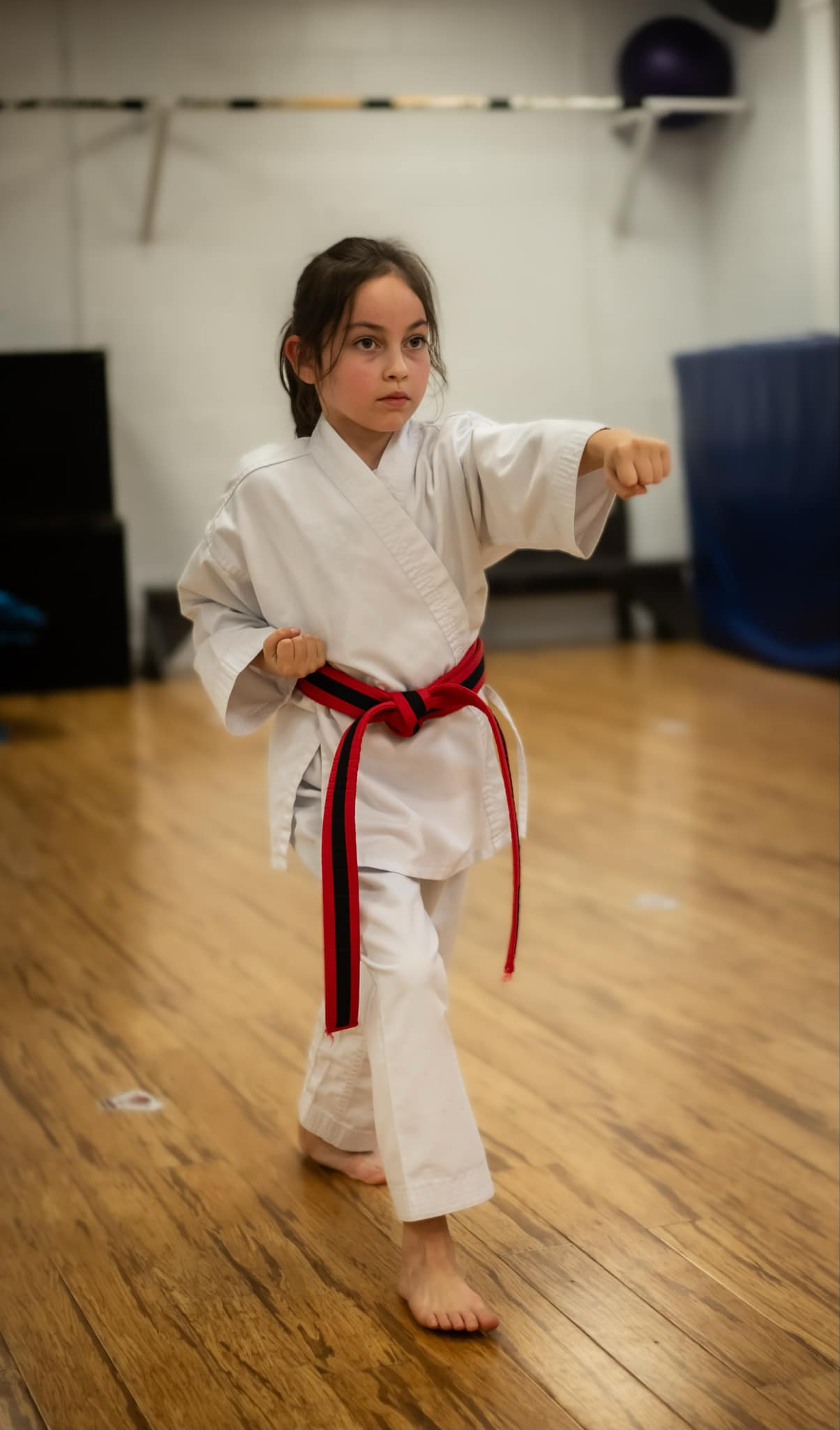 En karate on apprend a avoir une meilleure concentration